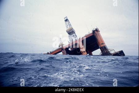 Ocean Ranger Rig Sinking The North Sea 19760302. The drilling rig
