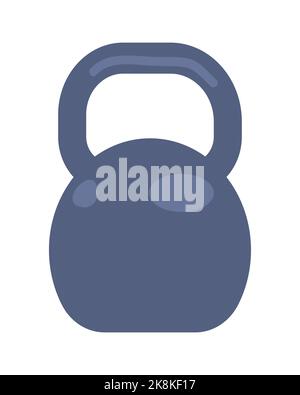 Kettlebell semi flat color vector object Stock Vector