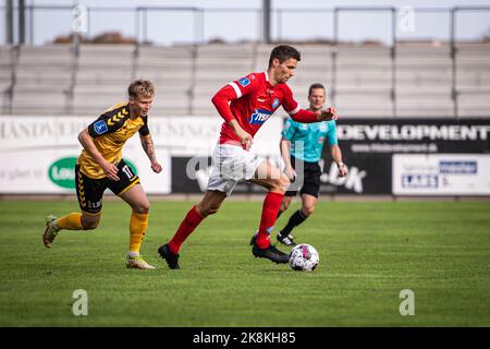 Horsens, Denmark. 23rd Oct, 2022. Nicklas Helenius (11) of Silkeborg IF seen during the 3F Superliga match between AC Horsens and Silkeborg IF at Nordstern Arena Horsens in Horsens. (Photo Credit: Gonzales Photo/Alamy Live News Stock Photo