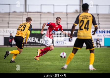 Horsens, Denmark. 23rd Oct, 2022. Lukas Klitten (25) of Silkeborg IF seen during the 3F Superliga match between AC Horsens and Silkeborg IF at Nordstern Arena Horsens in Horsens. (Photo Credit: Gonzales Photo/Alamy Live News Stock Photo