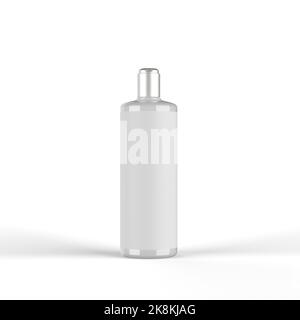 Glossy Plastic Bottle 3D Rendering Stock Photo