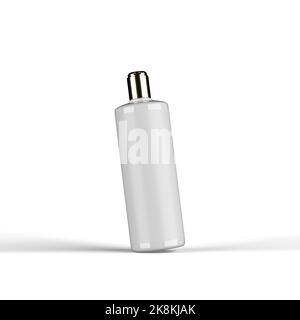 Glossy Plastic Bottle 3D Rendering Stock Photo