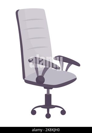 Office armchair semi flat color vector object Stock Vector
