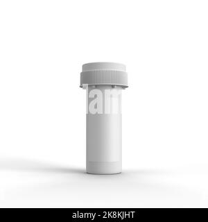 Matte Pill Bottle 3D Rendering Stock Photo