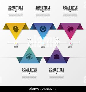 Timeline Geometric Design Layout timeline geometric design template connection diagram Stock Vector ...