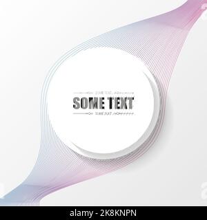 Abstract background with white round text box. Vector illustration Stock Vector