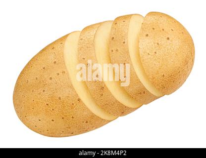 Sliced potato isolated on white background Stock Photo