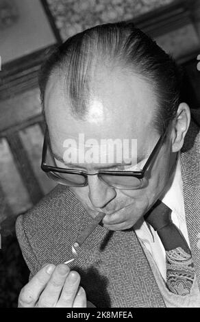 Oslo 19760107: Lars-Jacob Krogh, journalist, employee NRK. Photo: Erik ...