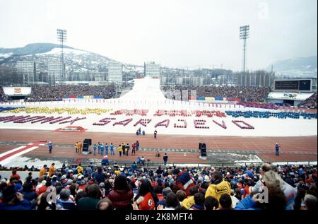Sarajevo, Yugoslavia 1984-02. The Olympic Winter Games 1984. Image: Opening ceremony on February 8, 1984. Photo: Hans Due / NTB Stock Photo