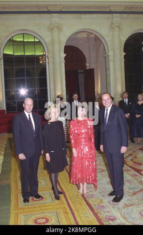 Paris France 19881116. The Crown Prince couple on an official visit to ...