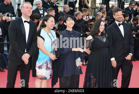 Chie Hayakawa (center) 75th Cannes Film Festival: closing ceremony May 28, 2022 Stock Photo