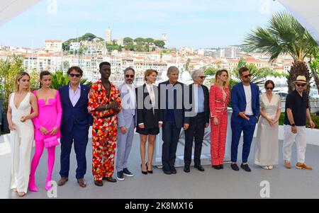 Lea Seydoux, Kristen Stewart, Nadia Litz, Denise Capezza & Lihi Kornows at  the 'Crimes of The Future' 75th Cannes Film Festival Photocall