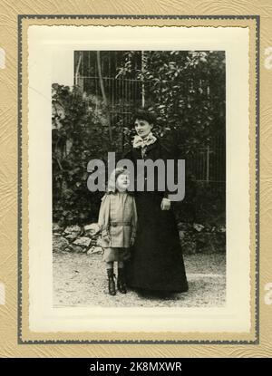 Pierre Drieu La Rochelle French writer With his mother Stock Photo