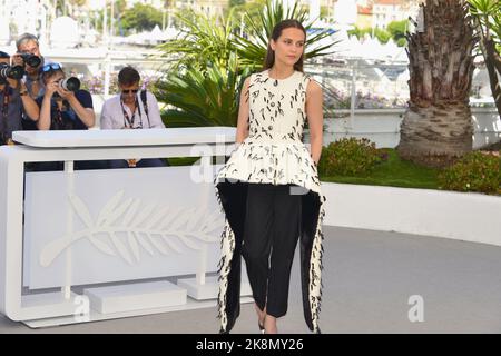 Alicia Vikander shows off her style credentials in quirky structural dress  at Irma Vep photocall