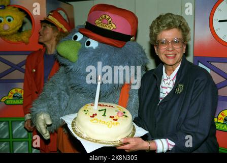 Lørenskog 19910820. Children's TV series Sesame Station. Sesame station