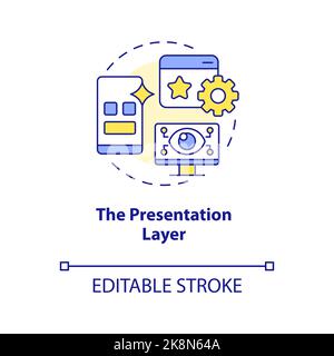 Presentation layer concept icon Stock Vector