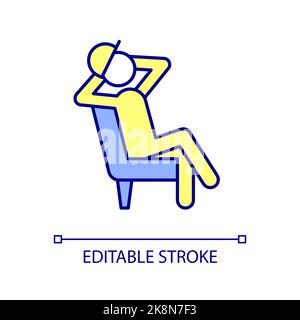 Lazy worker RGB color icon Stock Vector
