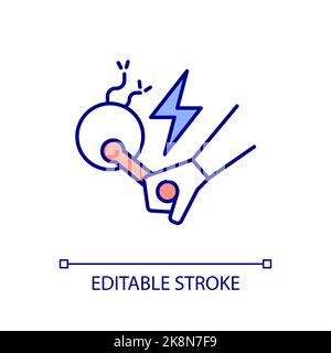 Safety rules violation RGB color icon Stock Vector