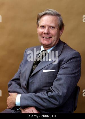 Oslo November 1977: Storting representative Aage Ramberg (Kr.f.) Vestfold. Photo: Bjørn Sigurdsøn NTB / NTB Stock Photo