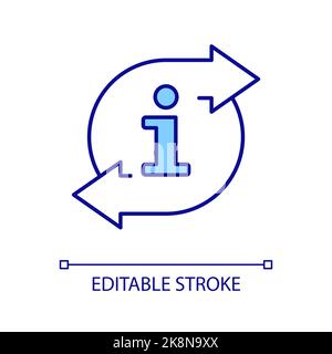 Information exchange RGB color icon Stock Vector