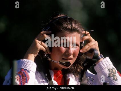 August 1990 - Princess Märtha Louise visits the Armed Forces. Portrait. Photo: Knut Falch / NTB Stock Photo