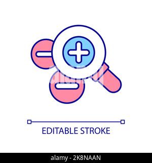 Finding advantages RGB color icon Stock Vector
