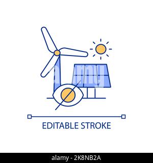 Visual pollution RGB color icon Stock Vector