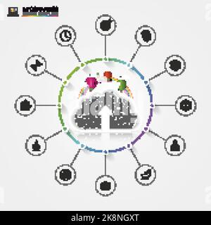 Creative cloud. Infographic design template. Vector illustration Stock Vector