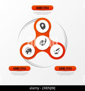 Infographic design circle on the grey background. Vector illustration Stock Vector