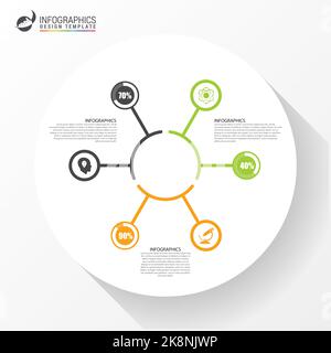 Infographics design template. Business concept with 3 steps. Vector illustration Stock Vector