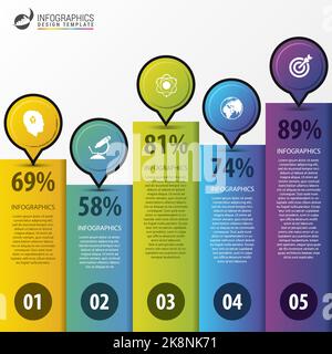 Modern infographic design template. Business concept. Vector illustration Stock Vector
