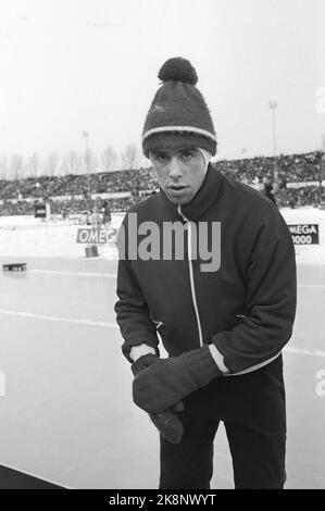 Devent, the Netherlands, February 1969. World Cup on skates. Here the world champion Dag Fornæs. In 1969 he performed to win both the NM, the European Championship and the World Cup. Photo: Sverre A. Børretzen / Current / NTB Stock Photo