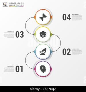 Timeline infographics template. Colorful modern design. Vector illustration Stock Vector