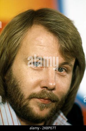 Oslo 19761008. Benny Andersson, member of the pop group ABBA, portrait. Photo Oddvar Walle Jensen / NTB / NTB Stock Photo