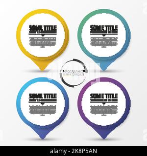 Infographic design template. Pointers. Vector illustration Stock Vector