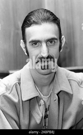 Oslo 19770117. Musician Frank Zappa, portrait. Photo Henrik Laurvik / NTB Stock Photo