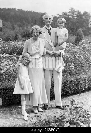 Queen Ingeborg Getå, Åby, Sweden. Princess Ingeborg with two of her grandchildren ...