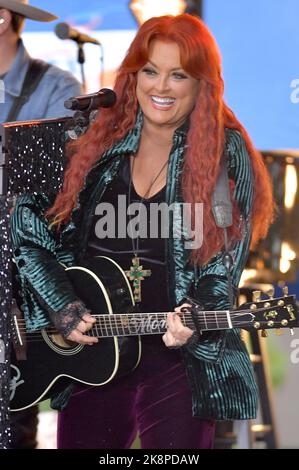 Wynonna Judd performs on NBC's 'Today' morning show at Rockefeller Plaza in New York, NY, October 24, 2022. (Photo by Anthony Behar/Sipa USA)