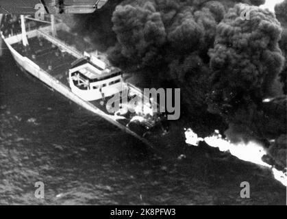 Hamburg, Germany 19660221 The Norwegian tanker Anne Mildred Brøvig in