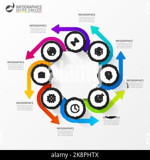 Infographics concept. Template for diagram, graph, presentation and chart. Vector illustration Stock Vector