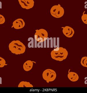 Cute pumpkins seamless pattern. Design for textile, prints for clothes. Vector illustration. Stock Vector