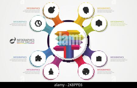 Modern colorful infographic template. Vector illustration. Stock Vector