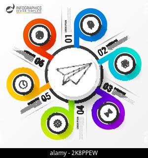 Infographics template. Design for diagram, graph, presentation. Vector illustration Stock Vector