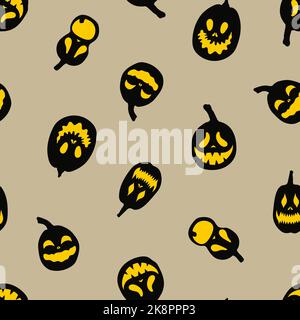 Cute pumpkins seamless pattern. Design for textile, prints for clothes. Vector illustration. Stock Vector