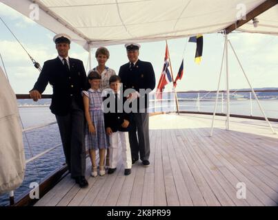 Verdal 19800727 The royal family visits Trøndelag. Here the Crown ...