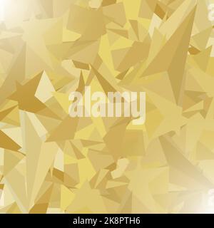 Abstract polygonal golden modern background with triangles. Vector illustration Stock Vector