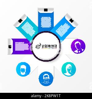 Infographic template. Business concept with 4 options. Vector illustration Stock Vector