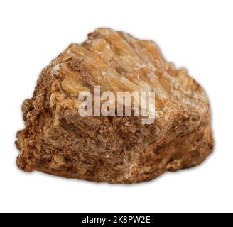 Calcite mineral sample isolated on the white background Stock Photo