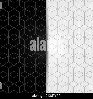 Black and white geometric seamless pattern. Vector illustration Stock Vector