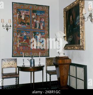 Skaugum, Asker 19690616. Interior from the Crown Prince family's residence Skaugum in Asker. Photo: NTB / NTB Stock Photo